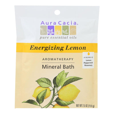 Aura Cacia - Aromatherapy Mineral Bath Energizing Lemon - 2.5 Oz - Case Of 6 - Orca Market