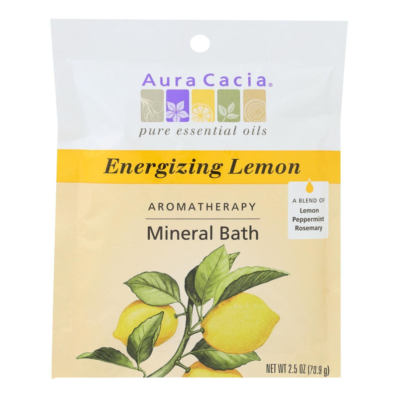 Aura Cacia - Aromatherapy Mineral Bath Energizing Lemon - 2.5 Oz - Case Of 6 - Orca Market