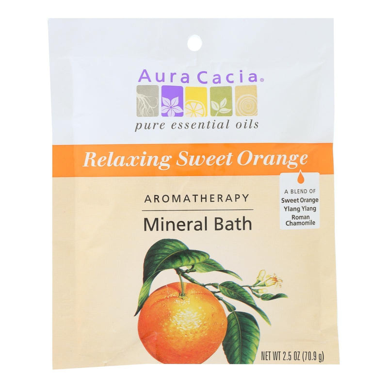 Aura Cacia - Aromatherapy Mineral Bath Relaxing Sweet Orange - 2.5 Oz - Case Of 6 - Orca Market