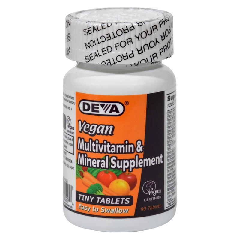 Deva Vegan Vitamins - Multivitamin And Mineral Supplement - 90 Tiny Tablets - Orca Market