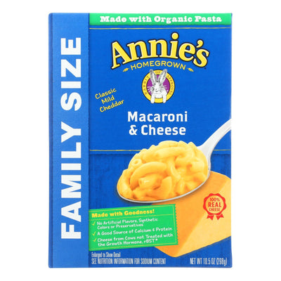 Annie's Homegrown Classic Family Size Macaroni And Cheese - Case Of 6 - 10.5 Oz. - Orca Market