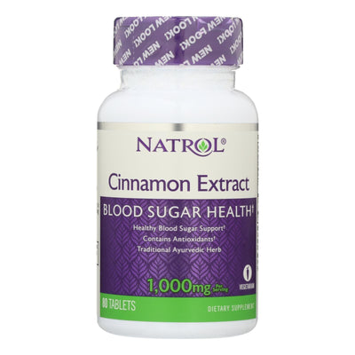 Natrol Cinnamon Extract - 1000 Mg - 80 Tablets - Orca Market