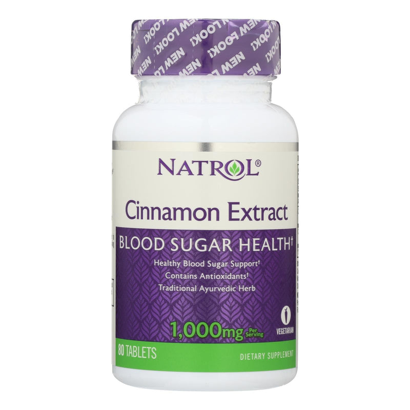 Natrol Cinnamon Extract - 1000 Mg - 80 Tablets - Orca Market