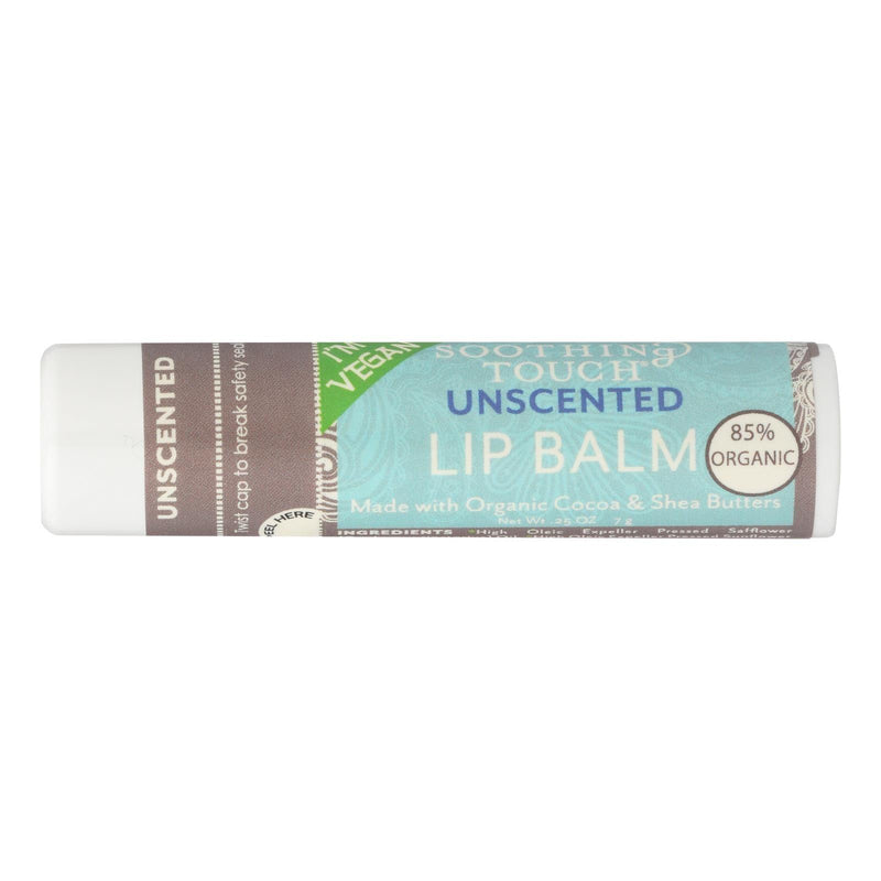 Soothing Touch Lip Balm - Vegan Unscented - Case Of 12 - .25 Oz - Orca Market