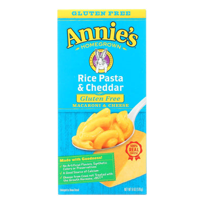 Annie's Homegrown Gluten Free Rice Pasta And Cheddar Mac And Cheese - Case Of 12 - 6 Oz. - Orca Market