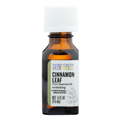 Aura Cacia - Pure Essential Oil Cinnamon Leaf - 0.5 Fl Oz - Orca Market