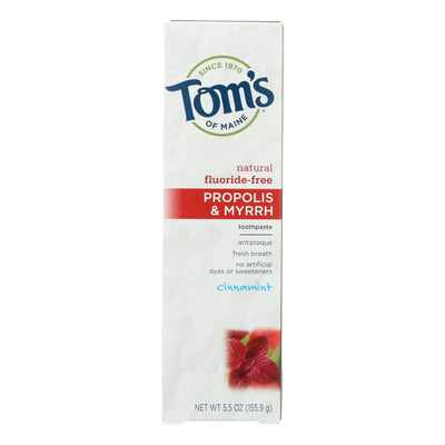 Tom's Of Maine Propolis And Myrrh Toothpaste Cinnamint - 5.5 Oz - Case Of 6 - Orca Market