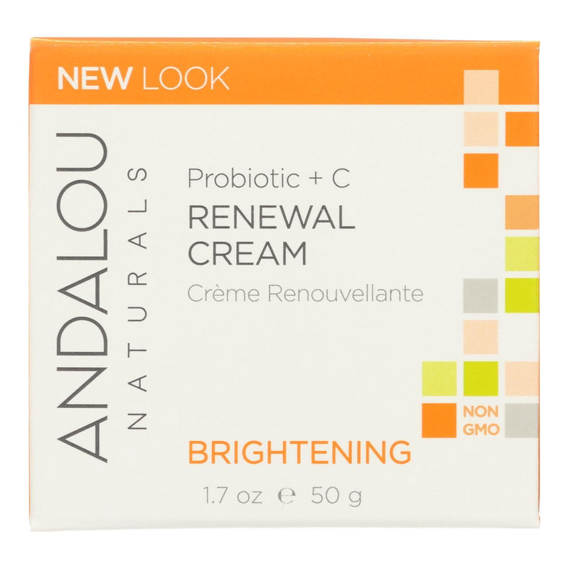 Andalou Naturals Renewal Cream Brightening Probiotic Plus C - 1.7 Fl Oz - Orca Market