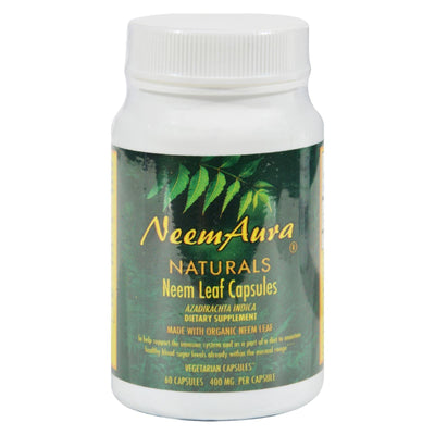 Neem Aura Organic Neem Leaf - 60 Vegetarian Capsules - Orca Market