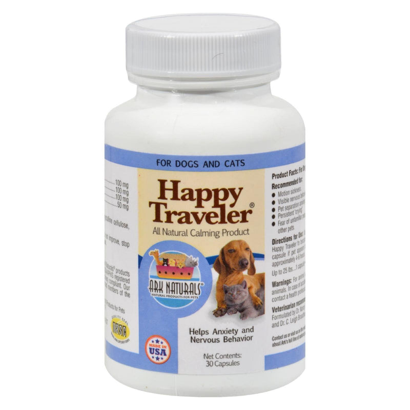 Ark Naturals Happy Traveler For Dogs And Cats - 30 Capsules - Orca Market