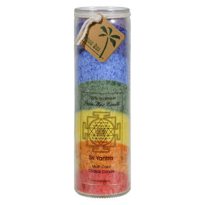 Aloha Bay - Unscented Chakra Jar Rainbow Sri Yantra 7 Color - 1 Candle - Orca Market