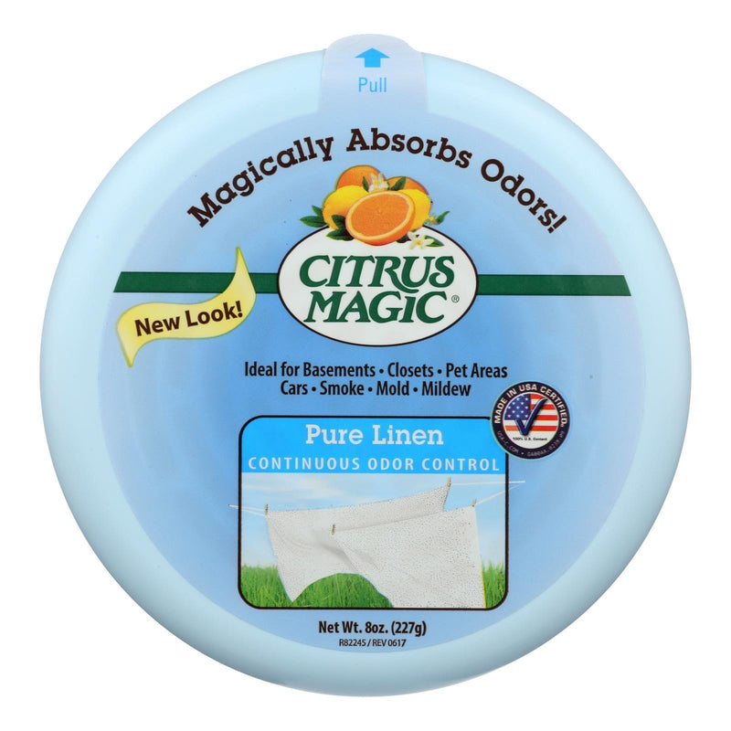 Citrus Magic Solid Air Freshener - Pure Linen - Case Of 6 - 8 Oz - Orca Market