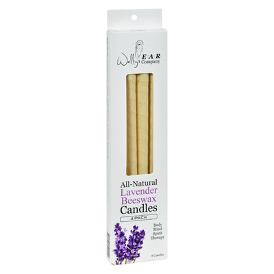 Wally's Natural Products Beeswax Candles - Lavender - 4 Pack - Orca Market