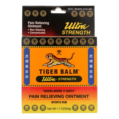 Tiger Balm Pain Relieving Ointment Ultra Strength - Non-staining - 1.7 Oz - Orca Market