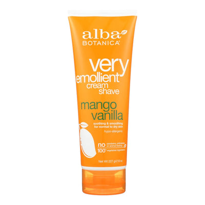 Alba Botanica - Very Emollient Cream Shave - Mango Vanilla - 8 Oz - Orca Market