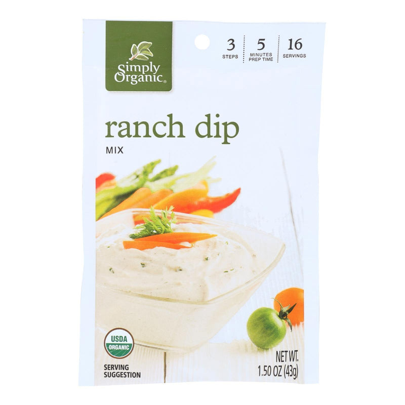 Simply Organic Ranch Dip Mix - Case Of 12 - 1.5 Oz. - Orca Market