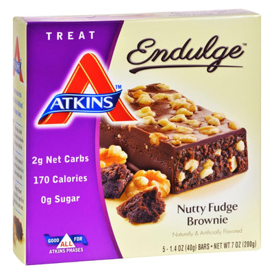 Atkins Endulge Bar Nutty Fudge Brownie - 5 Bars - Orca Market