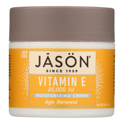 Jason Moisturizing Creme Vitamin E Age Renewal Fragrance Free - 25000 Iu - 4 Oz - Orca Market