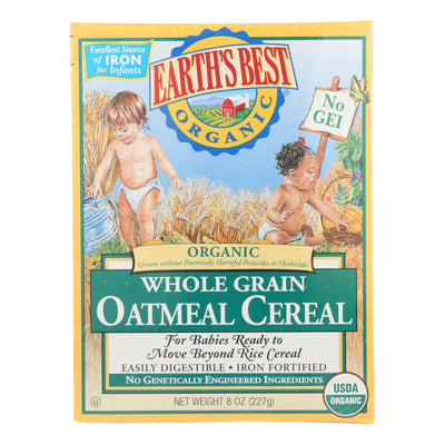 Earth's Best Organic Whole Grain Oatmeal Infant Cereal - Case Of 12 - 8 Oz. - Orca Market