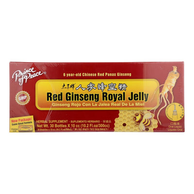 Prince Of Peace Red Ginseng - Royal Jelly - 10 Cc - 30 Count - Orca Market