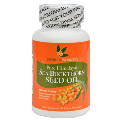 Seabuck Wonders Sea Buckthorn Seed Oil - 500 Mg - 60 Softgels - Orca Market