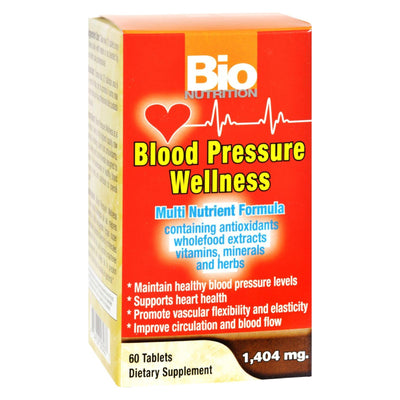 Bio Nutrition - Blood Pressure Wellness - 60 Tablets - Orca Market