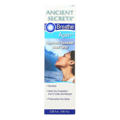 Ancient Secrets Breathe Again Nasal Spray - 3.38 Fl Oz - Orca Market