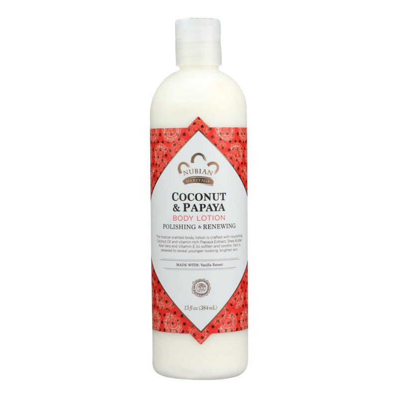 Nubian Heritage Lotion - Coconut And Papaya - 13 Oz - Orca Market