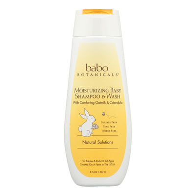 Babo Botanicals - Moisturizing Baby Shampoo And Wash - Oatmilk Calendula - 8 Fl Oz - Orca Market