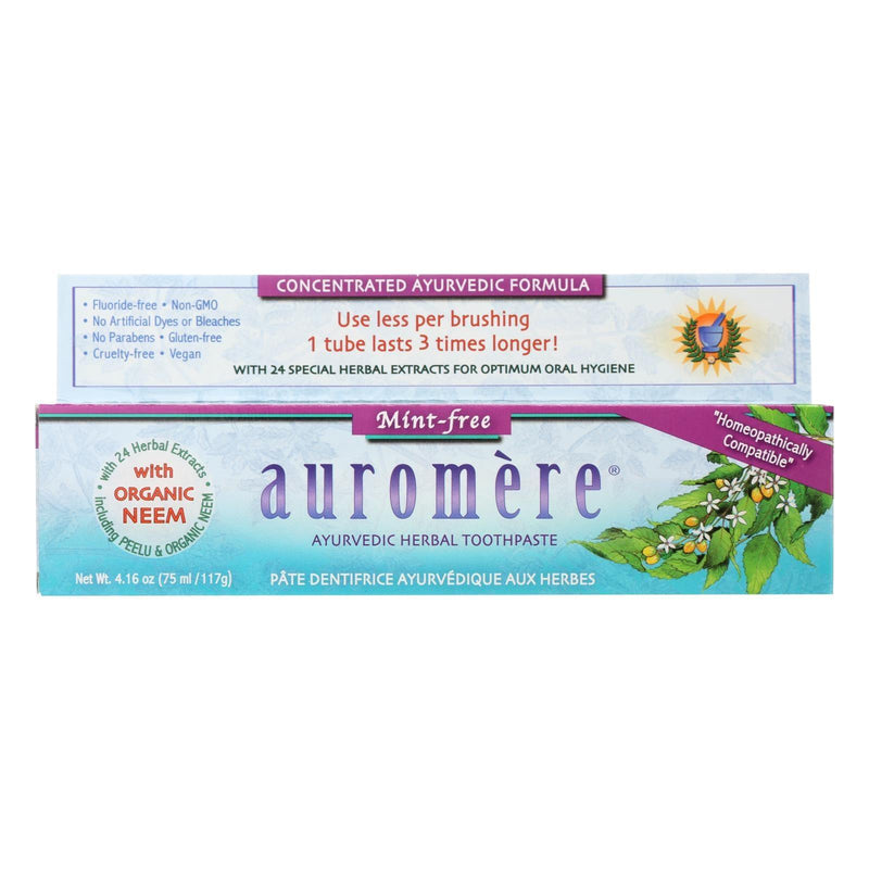 Auromere Toothpaste - Mint-free - Case Of 1 - 4.16 Oz. - Orca Market