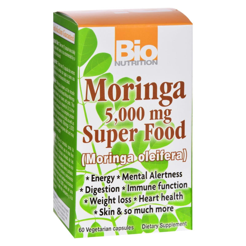 Bio Nutrition - Moringa 5000 Mg Super Food - 60 Vegetable Capsules - Orca Market