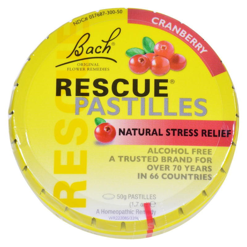 Bach Rescue Remedy Pastilles - Cranberry - 50 Grm - Case Of 12 - Orca Market