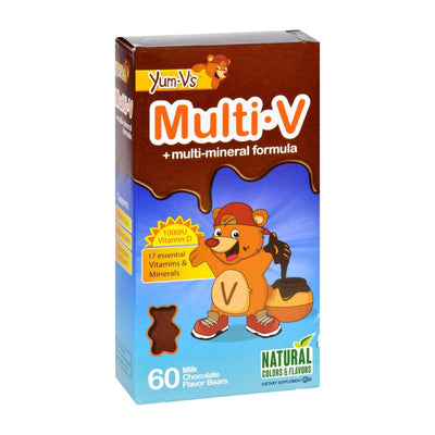 Yum V's Multi-v Plus Multi-mineral Formula Milk Chocolate - 60 Bears - Orca Market