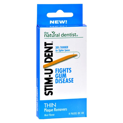 Natural Dentist Stim-u-dent Thin Plaque Removers Mint - Case Of 6 - 4 Packs - Orca Market