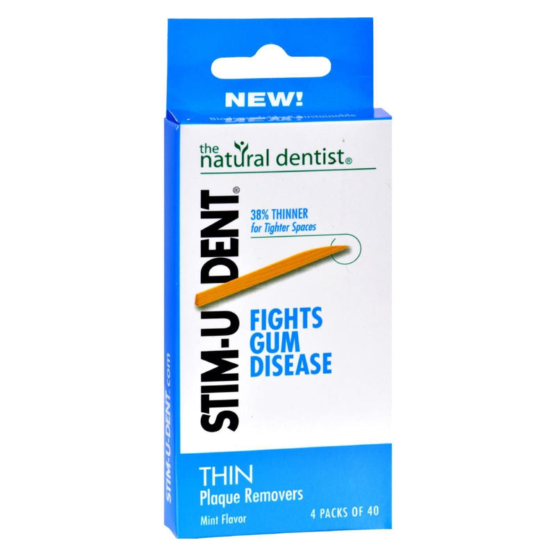 Natural Dentist Stim-u-dent Thin Plaque Removers Mint - Case Of 6 - 4 Packs - Orca Market