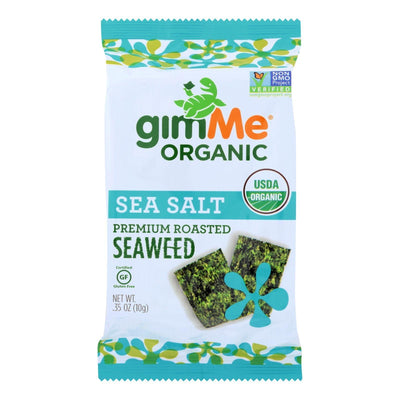 Gimme Organic Seaweed Chips - Sea Salt - Case Of 12 - 0.35 Oz. - Orca Market