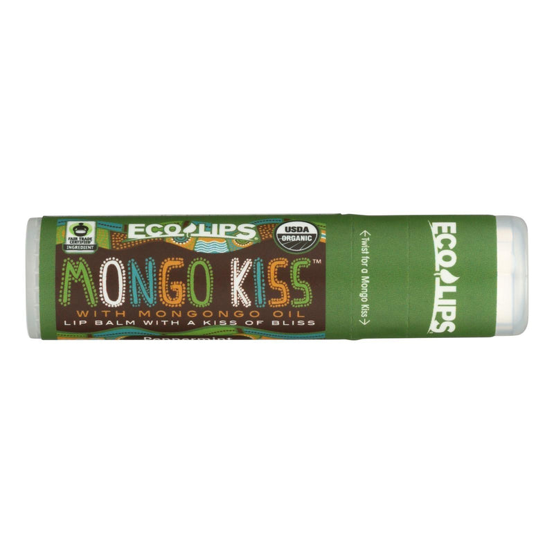 Mongo Kiss Display Center - Lip Balm - Organic - Eco Lips - Peppermint - .25 Oz - Case Of 15 - Orca Market