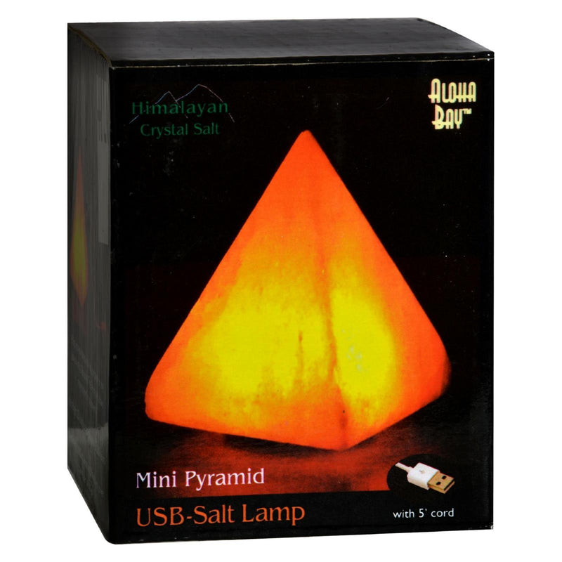 Himalayan Salt Pyramid Salt Lamp - Usb - 3.5 In - Orca Market