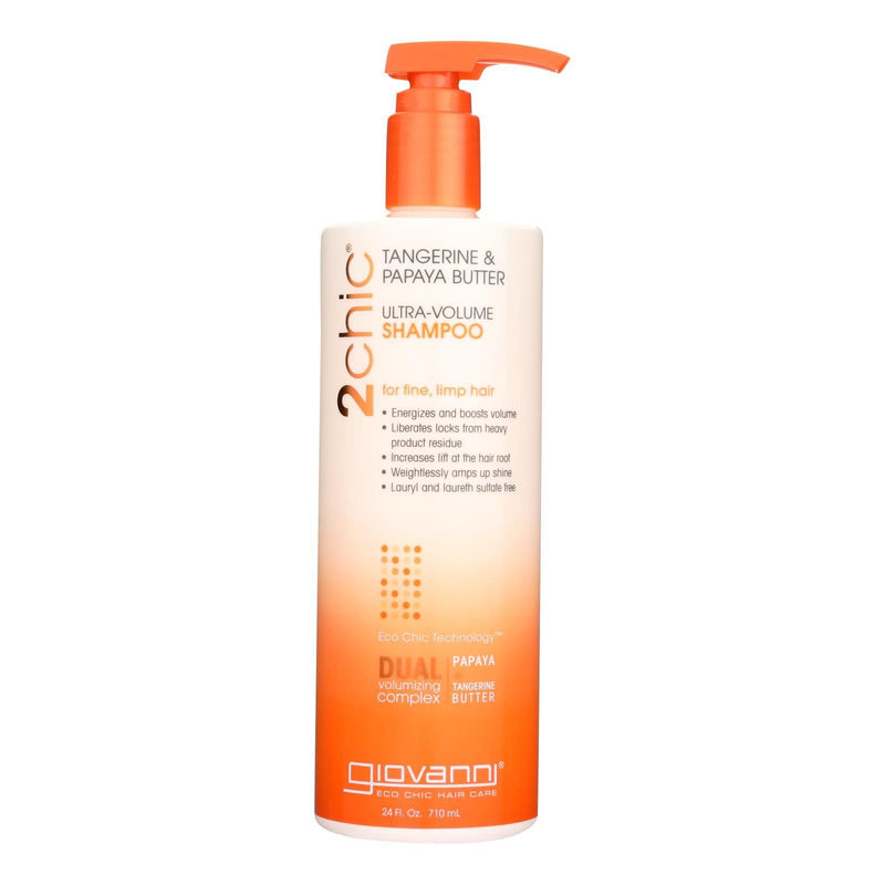 Giovanni Hair Care Products 2chic Shampoo - Ultra-volume Tangerine And Papaya Butter - 24 Fl Oz - Orca Market