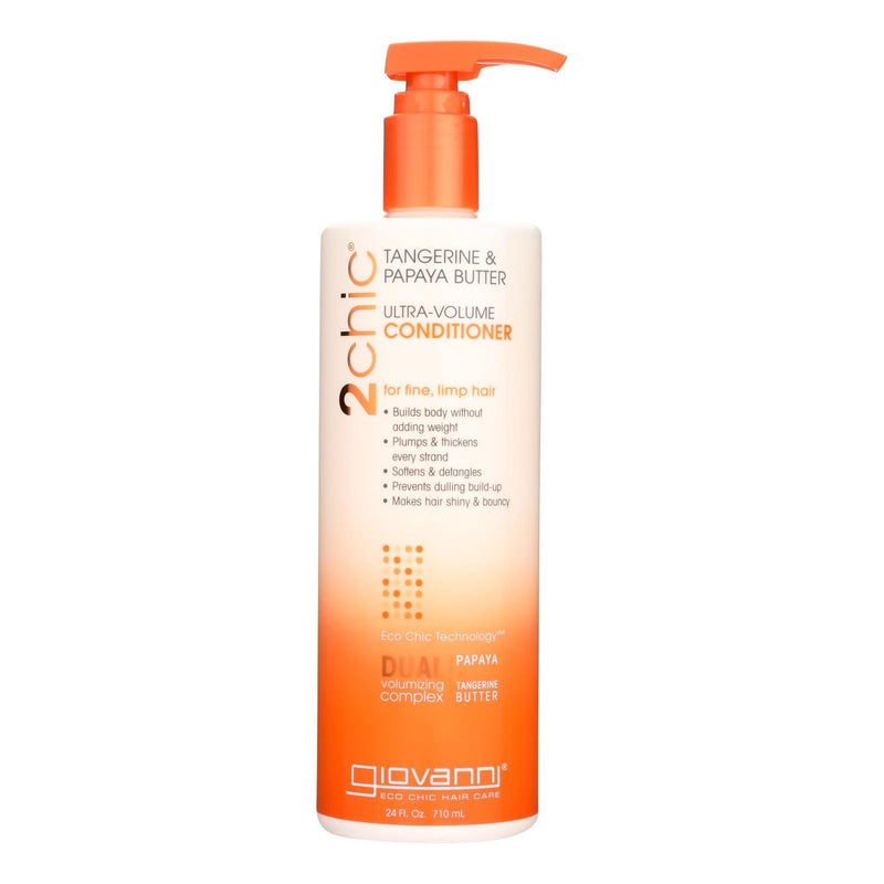 Giovanni Hair Care Products 2chic Conditioner - Ultra-volume Tangerine And Papaya Butter - 24 Fl Oz - Orca Market