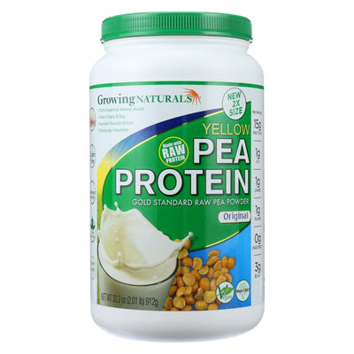 Growing Naturals Pea Protein Powder - Original Flavor - 32.2 Oz - Orca Market