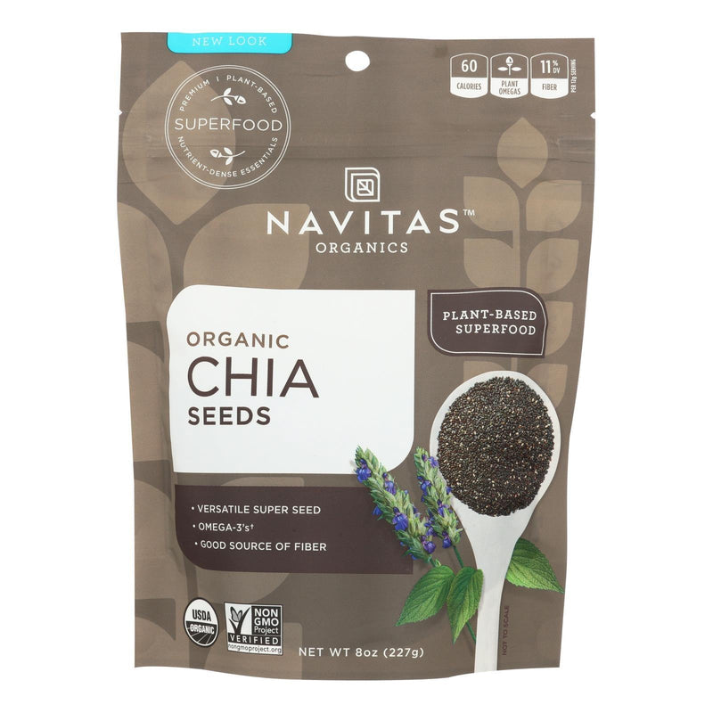 Navitas Naturals Chia Seeds - Organic - Raw - 8 Oz - Case Of 12 - Orca Market