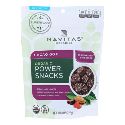 Navitas Naturals Snacks - Organic - Power - Cacao Goji - 8 Oz - Case Of 12 - Orca Market