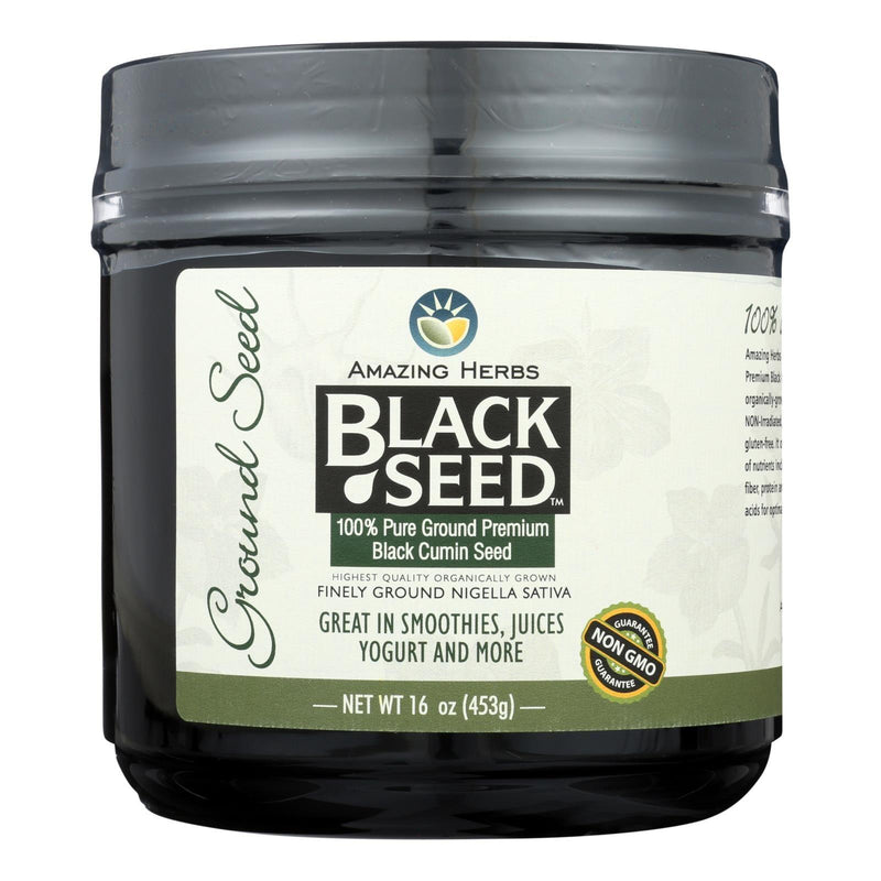 Amazing Herbs - Black Seed Ground Seed - 16 Oz - Orca Market