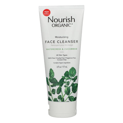 Nourish Organic Face Cleanser - Moisturizing Cream Cucumber And Watercress - 6 Oz - Orca Market