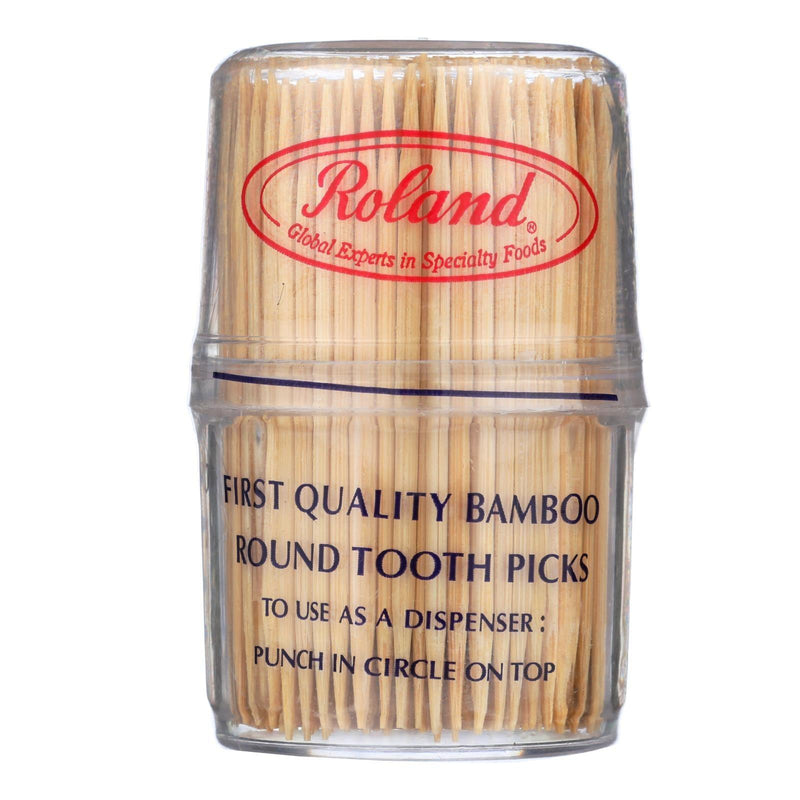 Roland Bamboo Toothpicks - Round - Case Of 12 - 300 Count - Orca Market