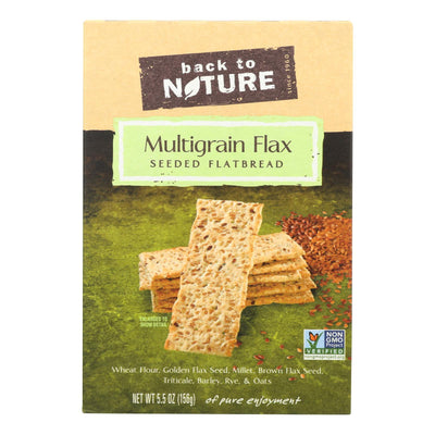 Back To Nature Multigrain Flax Seeded Flatbread Crackers - Case Of 6 - 5.5 Oz. - Orca Market