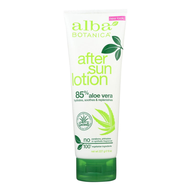 Alba Botanica - After Sun Lotion - 85% Aloe - 8 Oz - Orca Market