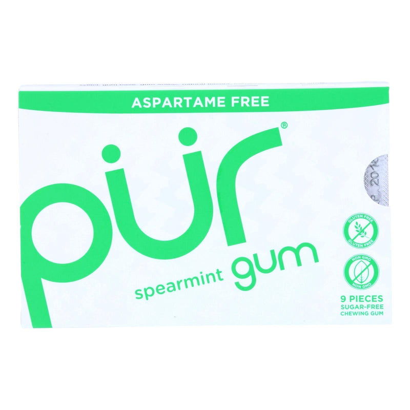 Pur Gum - Spearmint - Aspartame Free - 9 Pieces - 12.6 G - Case Of 12 - Orca Market