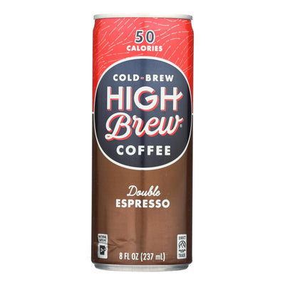 High Brew Coffee Coffee - Ready To Drink - Double Espresso - 8 Oz - Case Of 12 - Orca Market